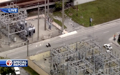 Police Cars, Trucks, and Helicopters Chase Four Wheeler Through Dade and Broward Counties